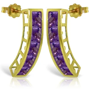 Shimmering silver earrings-4.5 Carat 14K Solid Yellow Gold Valerie Amethyst Earrings