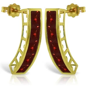 Sun-cut earrings-4.5 Carat 14K Solid Yellow Gold Valerie Garnet Earrings