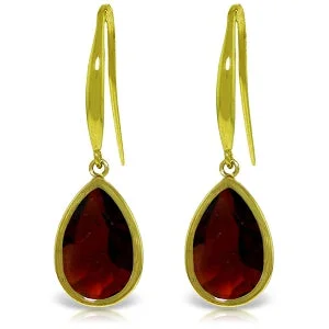 Breezy silver earrings-5 Carat 14K Solid Yellow Gold Unstoppable Garnet Earrings