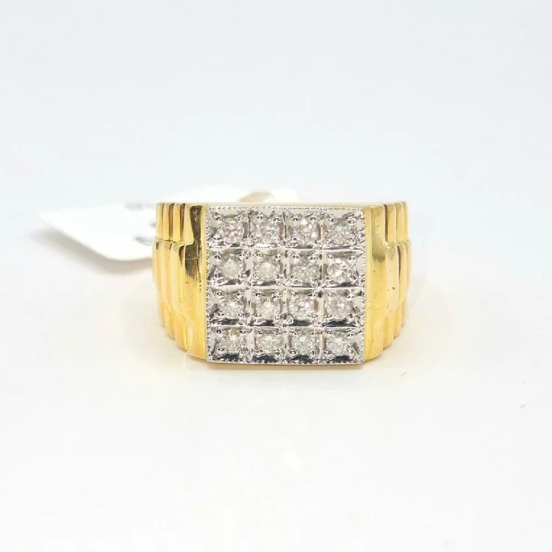 Tight coil ring-.80ctw  Diamond Men's Ring 18K