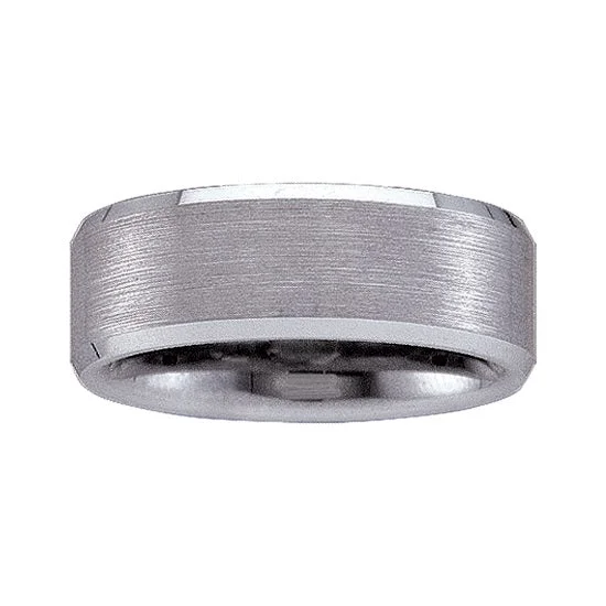 Broken-edge ring-8MM Wedding Ring in Tungsten