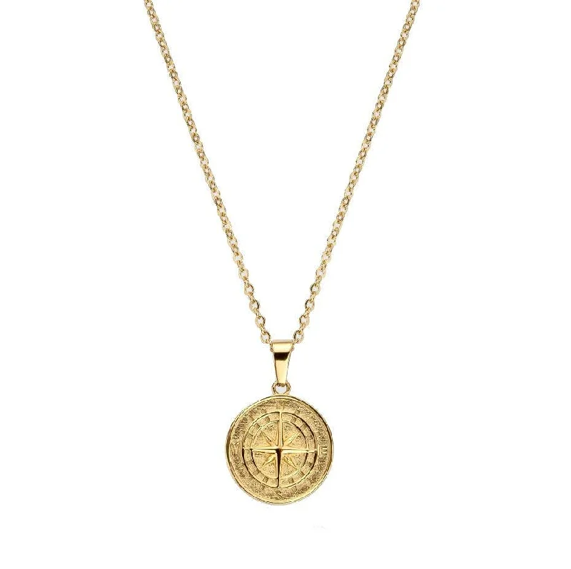 Winding pattern necklace-Compass Necklace