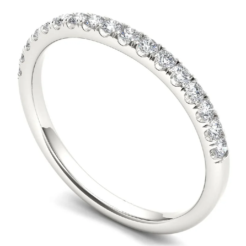 Cut-out ring-De Couer 14k White Gold 1/4ct TDW Diamond Women's Wedding Band