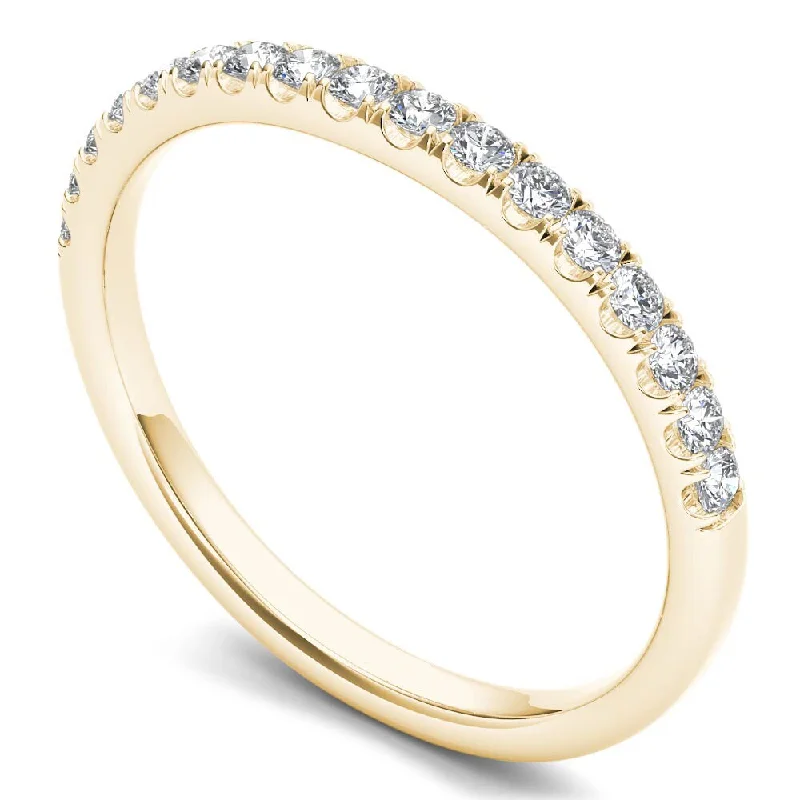 Open-sun ring-De Couer 14k Yellow Gold 1/4ct TDW Diamond Women's Wedding Band