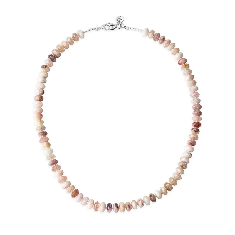 Spotted chain necklace-Divine Love Morganite & Pearl Signature Necklace