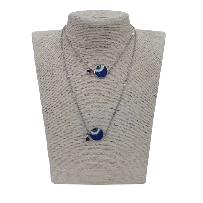 Single pearl necklace-Enamel Evil Eye Necklace