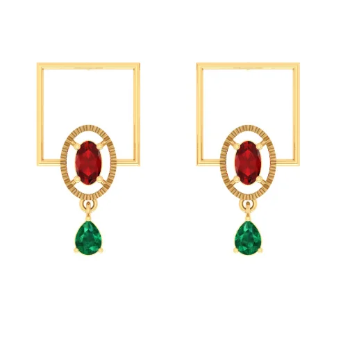 Latched earrings-Ethereal Gold Earrings For The Festive Season