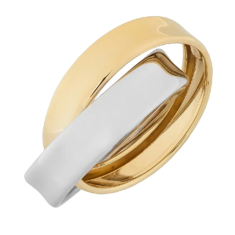 Streamlined ring-Fremada 10k Two-tone Gold High Polish Rolling Ring