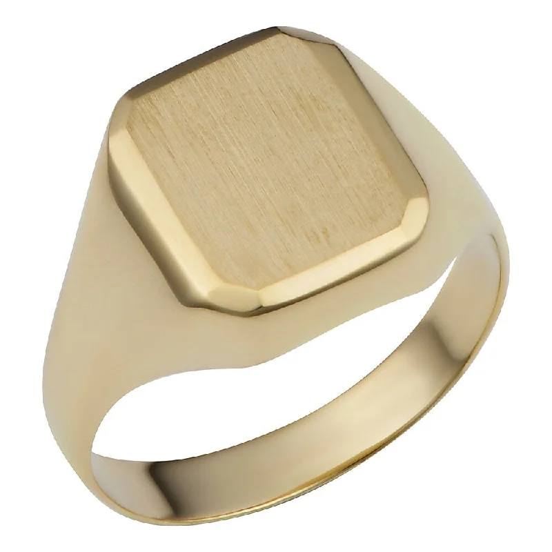 Holographic ring-Fremada 14k Gold Mens Womens Rectangular Signet Ring