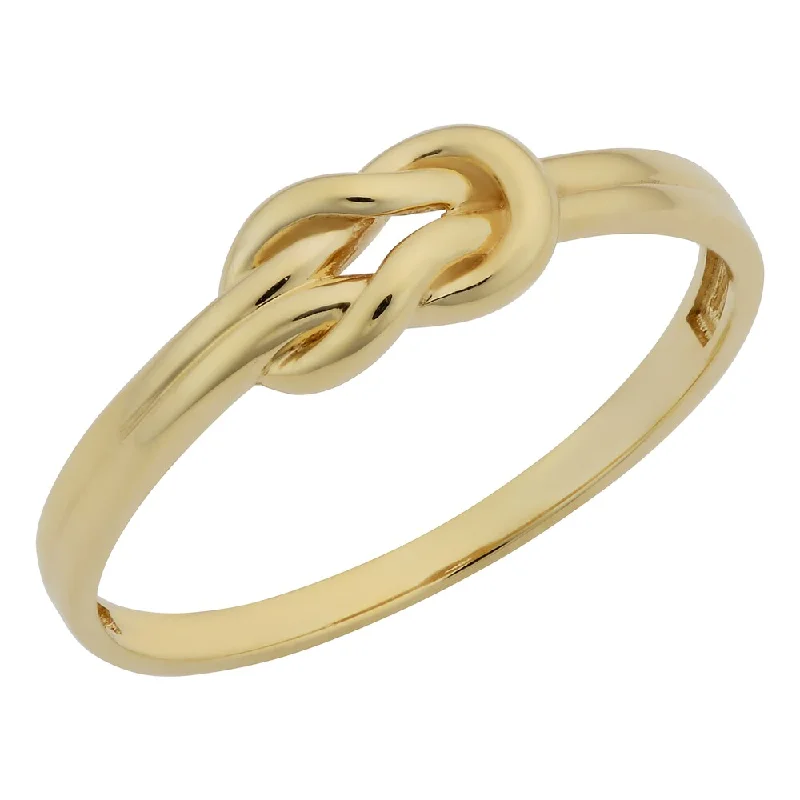 Suspended gem ring-Fremada 14k Yellow Gold High Polish Love Knot Ring