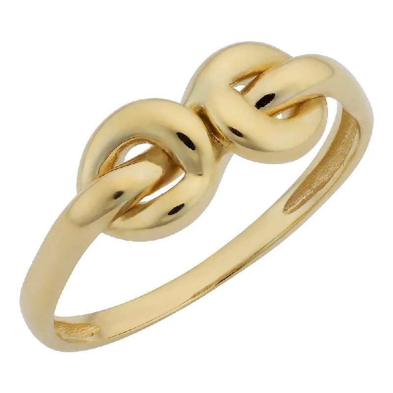 Swept design ring-Fremada 14k Yellow Gold High Polish Love Knot Ring