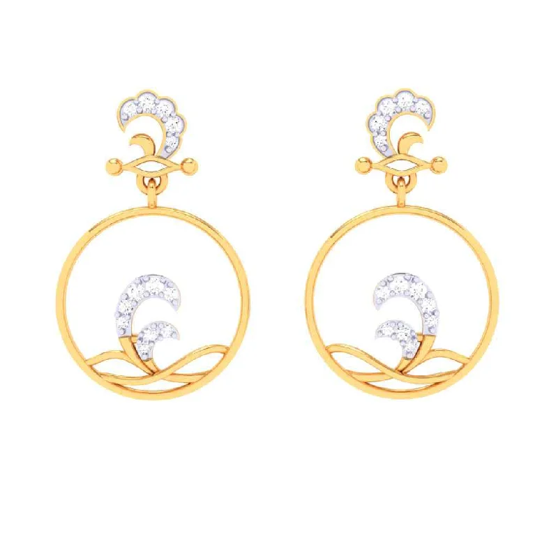 Dense sapphire earrings-Gold Earrings With Hoop-like Shape From Goldlites Collection