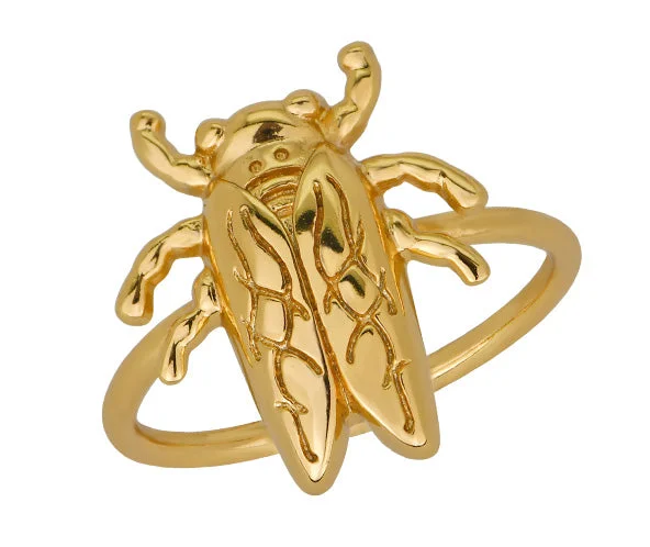 Vibrant diamond ring-Goldbug Baby Bug Ring