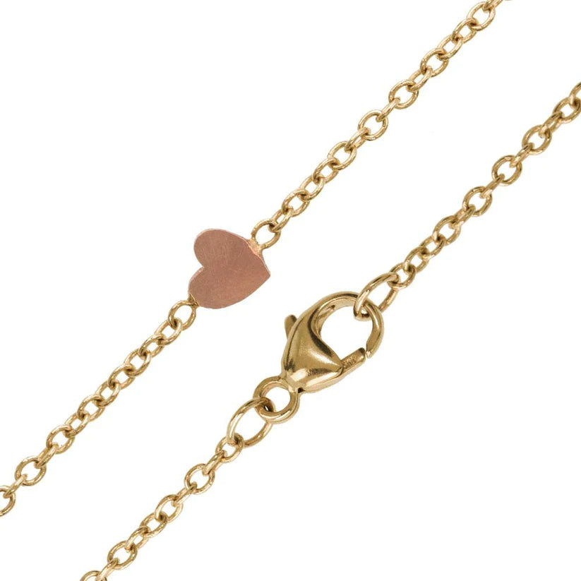 Streamlined ring-Heather B. Moore 1.5mm Gold Chain With Heart Accent