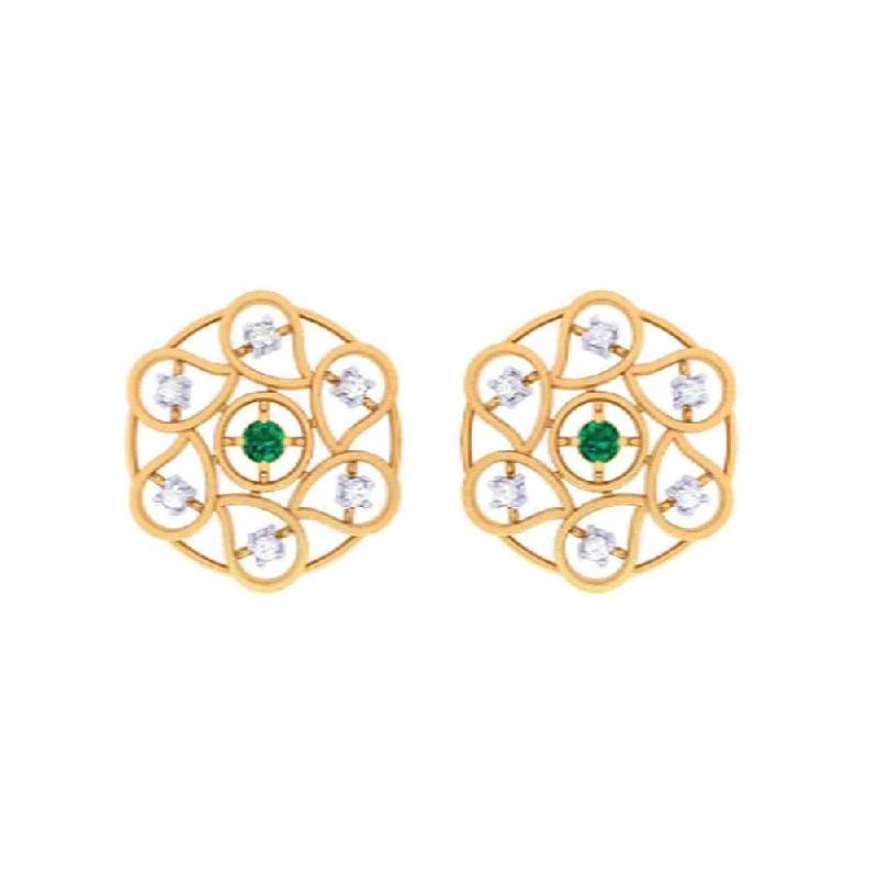 Bold gold earrings-Illusionary Gold Earrings