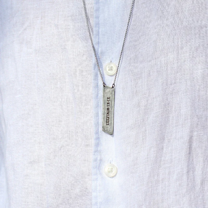 Clasped stone necklace-Labelled Necklace | Roman Numerals