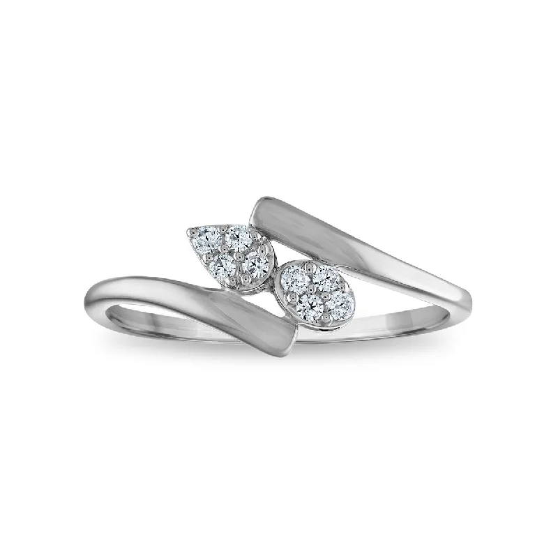 Winding pattern ring-LoveSong EcoLove 1/8 CTW Lab Grown Diamond Ring