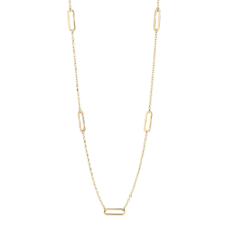 Classic topaz necklace-Necklace in 10 carat yellow gold