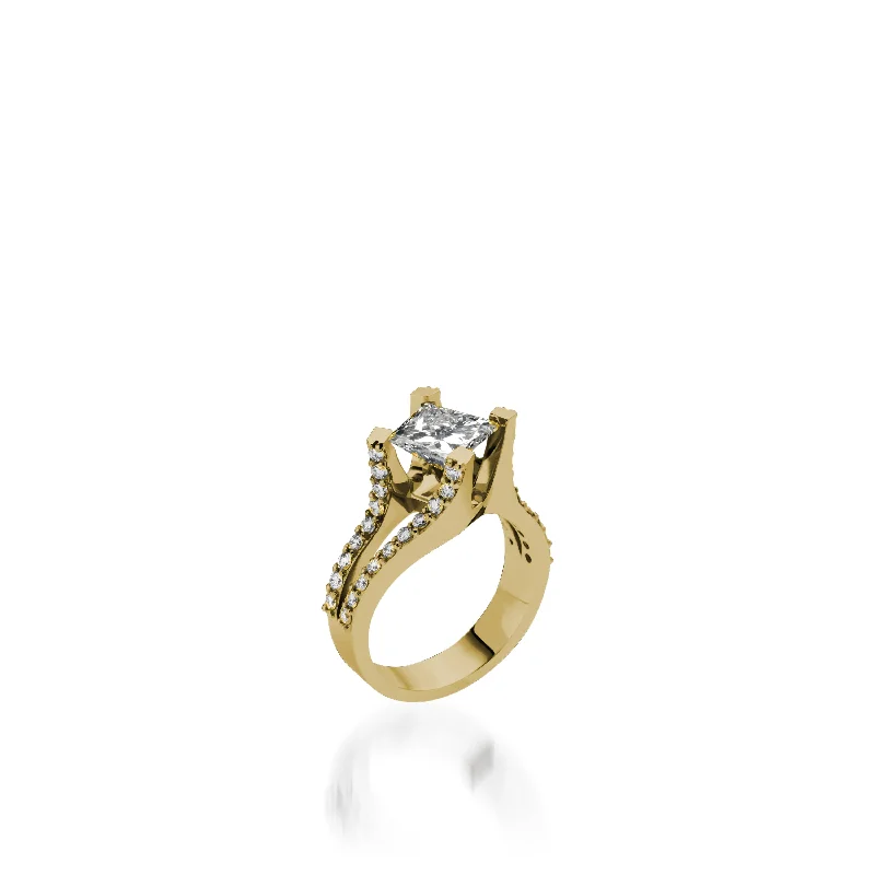 Streamlined ring-Rhapsody Yellow Gold Engagement Ring