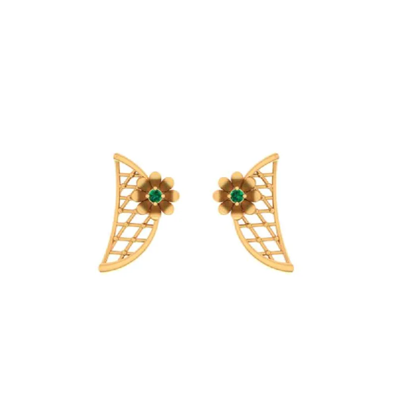 Fine filigree earrings-Semilunar Shaped Exclusive Gold Earrings