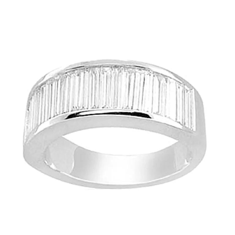 Shiny pewter ring-Signature EcoLove 1-7/8 CTW Diamond Anniversary Ring in 14KT White Gold