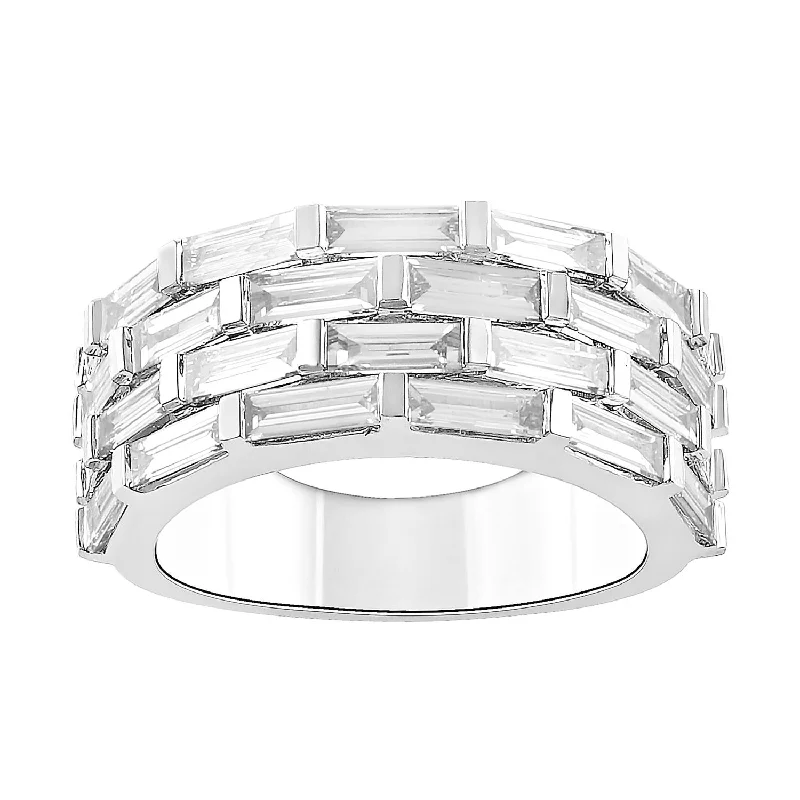 Soft bend ring-Signature EcoLove 2-1/3 CTW Diamond Anniversary Ring in 14KT White Gold