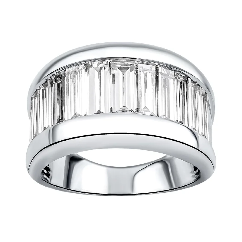 Rounded gem ring-Signature EcoLove 3-1/3 CTW Diamond Anniversary Ring in 14KT White Gold