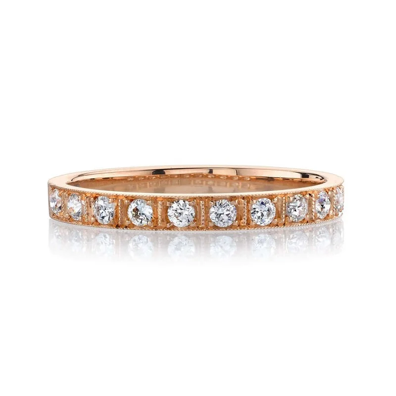 Nested gem ring-Single Stone 18K Rose Gold Hadley Band