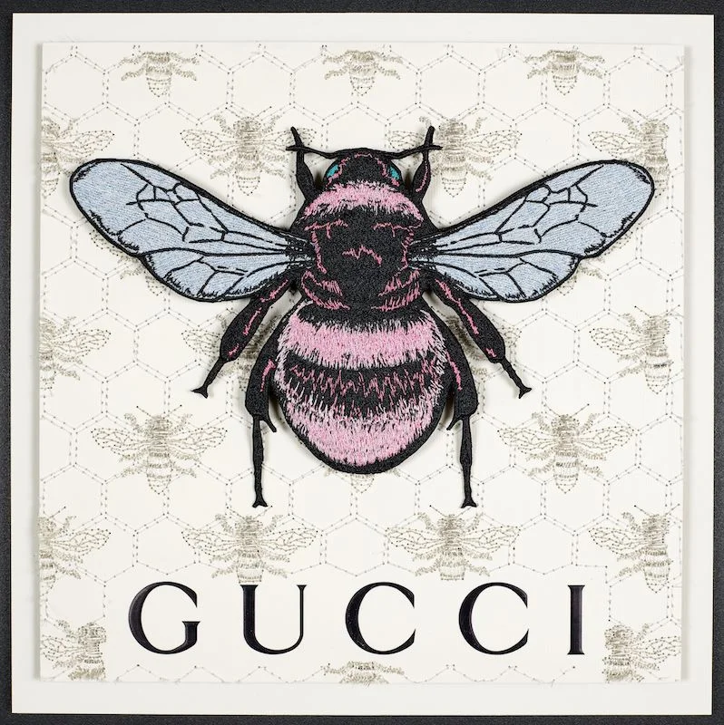 Brushed-edge ring-Stephen Wilson White Gucci Bee