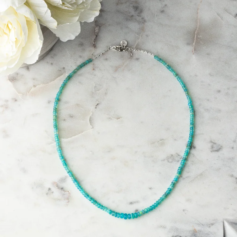 Linked-heart necklace-Under The Sea Paraiba Opal Signature Necklace