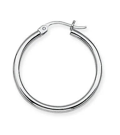 Tight coil earrings-14K Hoop Earrings 2x25mm