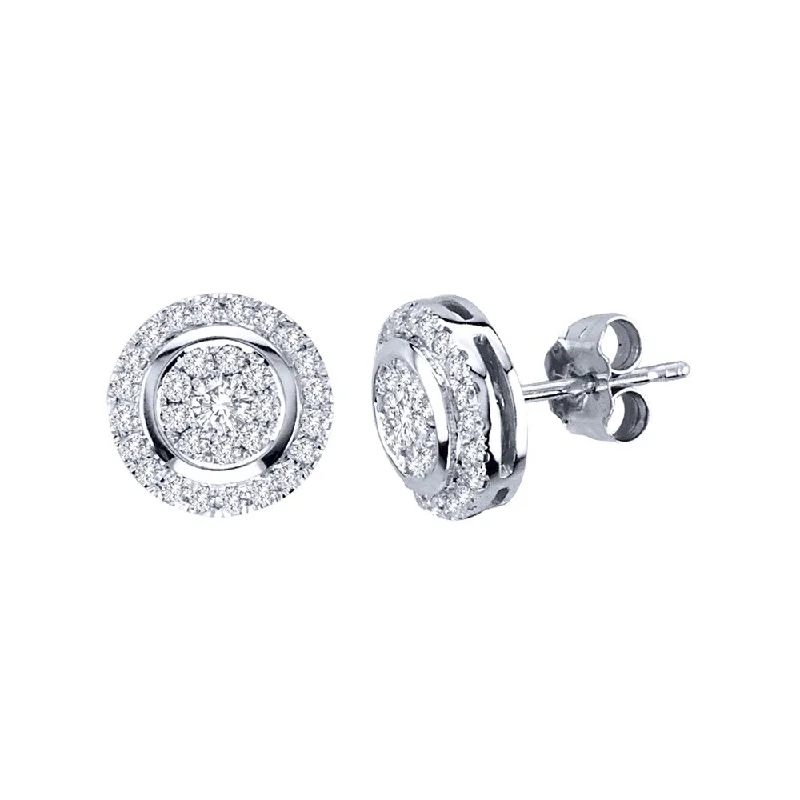 Shining gem earrings-De Couer 10k White Gold 1/2ct TDW Diamond Earrings