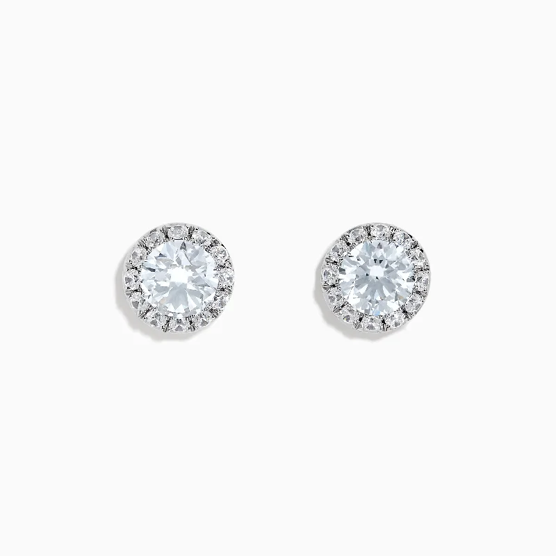 Diverse stone earrings-Reverie 14K White Gold Lab Grown Diamond Earrings