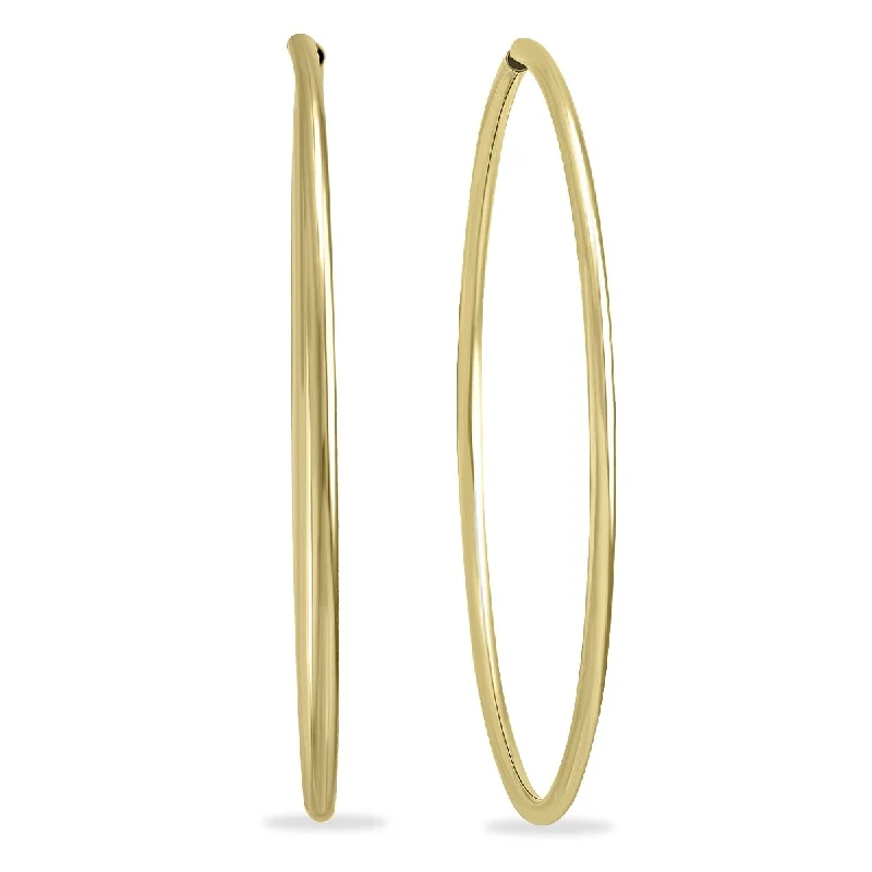 Broken-edge earrings-Marquee Jewels 1 1/2 Inch Endless 14K Yellow Gold Filled Hoop Earrings