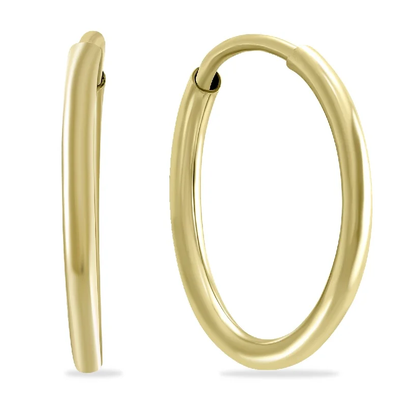 Kite stud earrings-Marquee Jewels 1/2 Inch Endless 14K Yellow Gold Filled Thin Huggie Hoop Earrings