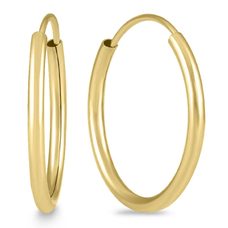 Stellar design earrings-Marquee Jewels17mm Endless 14K Yellow Gold Filled Small Hoop Earrings