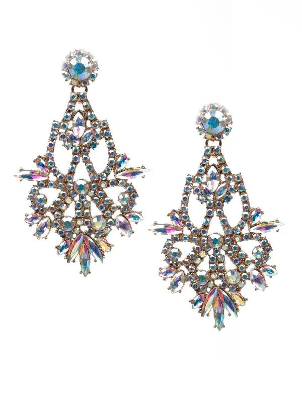 Edgy titanium earrings-Odette Women Multicolor Dangler Earrings