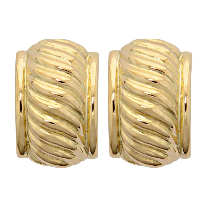 Earrings-Plain Gold