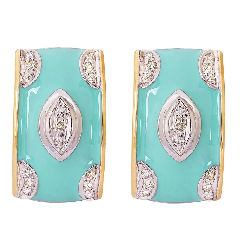 Earrings- Diamond (Enamel)