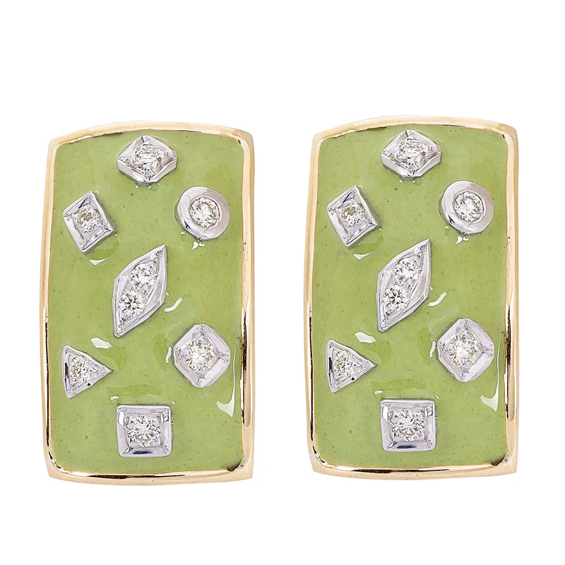 Earrings- Diamond (Enamel)