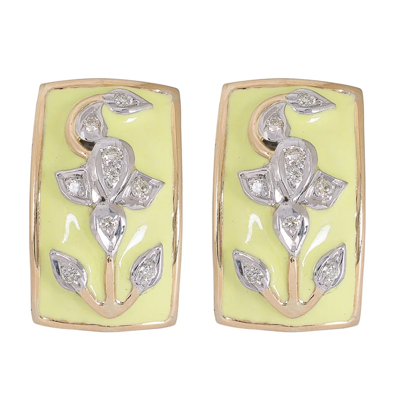 Earrings- Diamond (Enamel)