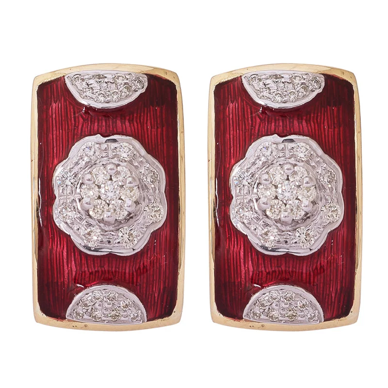 Earrings- Diamond (Enamel)