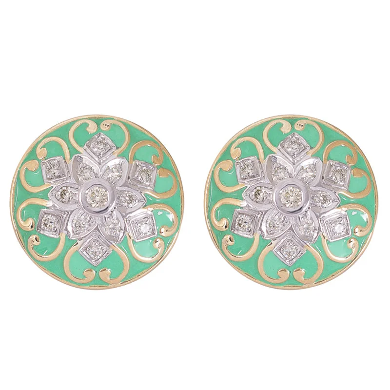 Earrings- Diamond (Enamel)