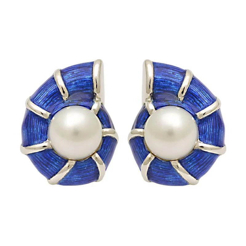 Earrings-South Sea Pearl (Enamel)