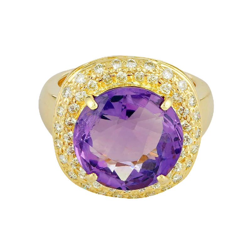 Ring - Amethyst and Diamond